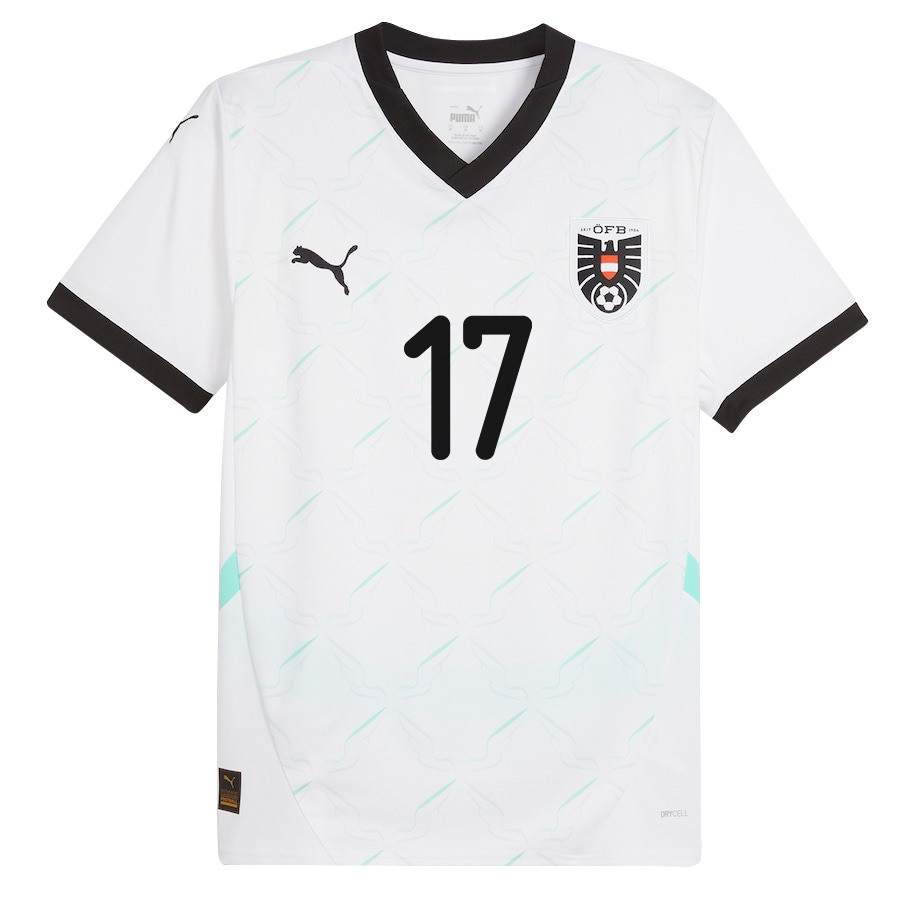 Florian Kainz 17 Austria National Team 2024/25 Away Men Jersey - White