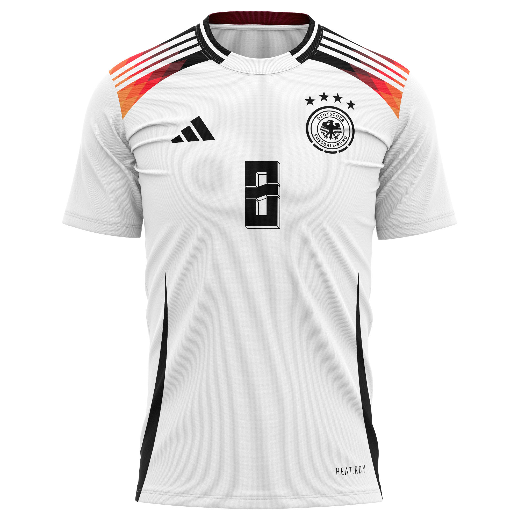 Toni Kroos 8 Signed Legacy Germany National Team 2024 Home Kits AOP T-shirt - White