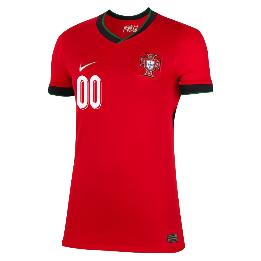 Portugal National Team 2024/25 Home Custom WOMEN Jersey - Red