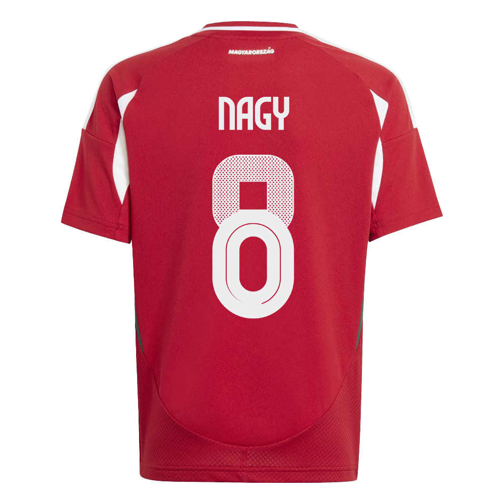 Ádám Nagy 8 Hungary National Team 2024/25 Home YOUTH Jersey - Red