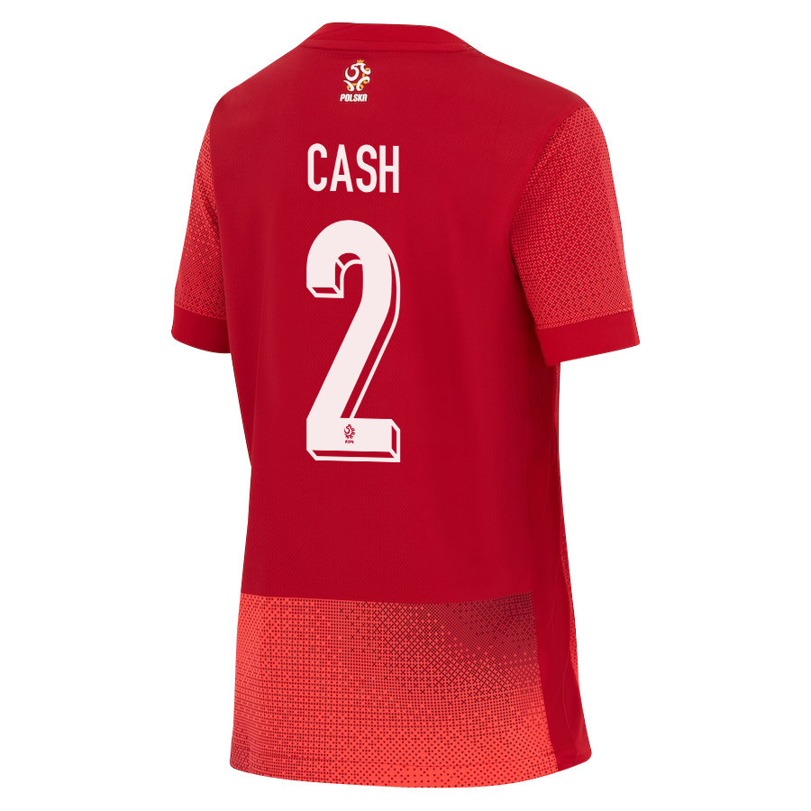 Matty Cash 2 Poland National Team 2024/25 Away YOUTH Jersey - Red