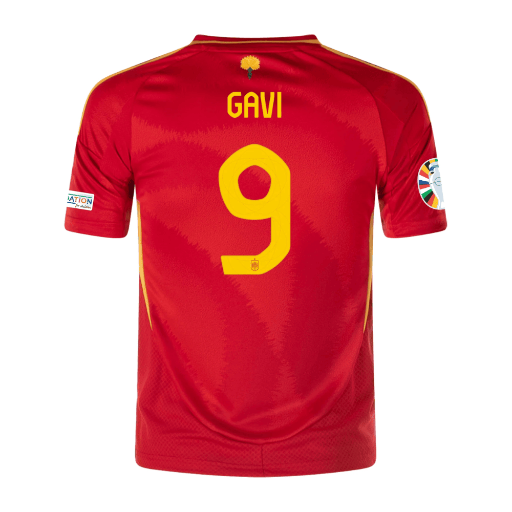 Gavi 9 Spain National Team 2024 Home YOUTH Jersey - Scarlet
