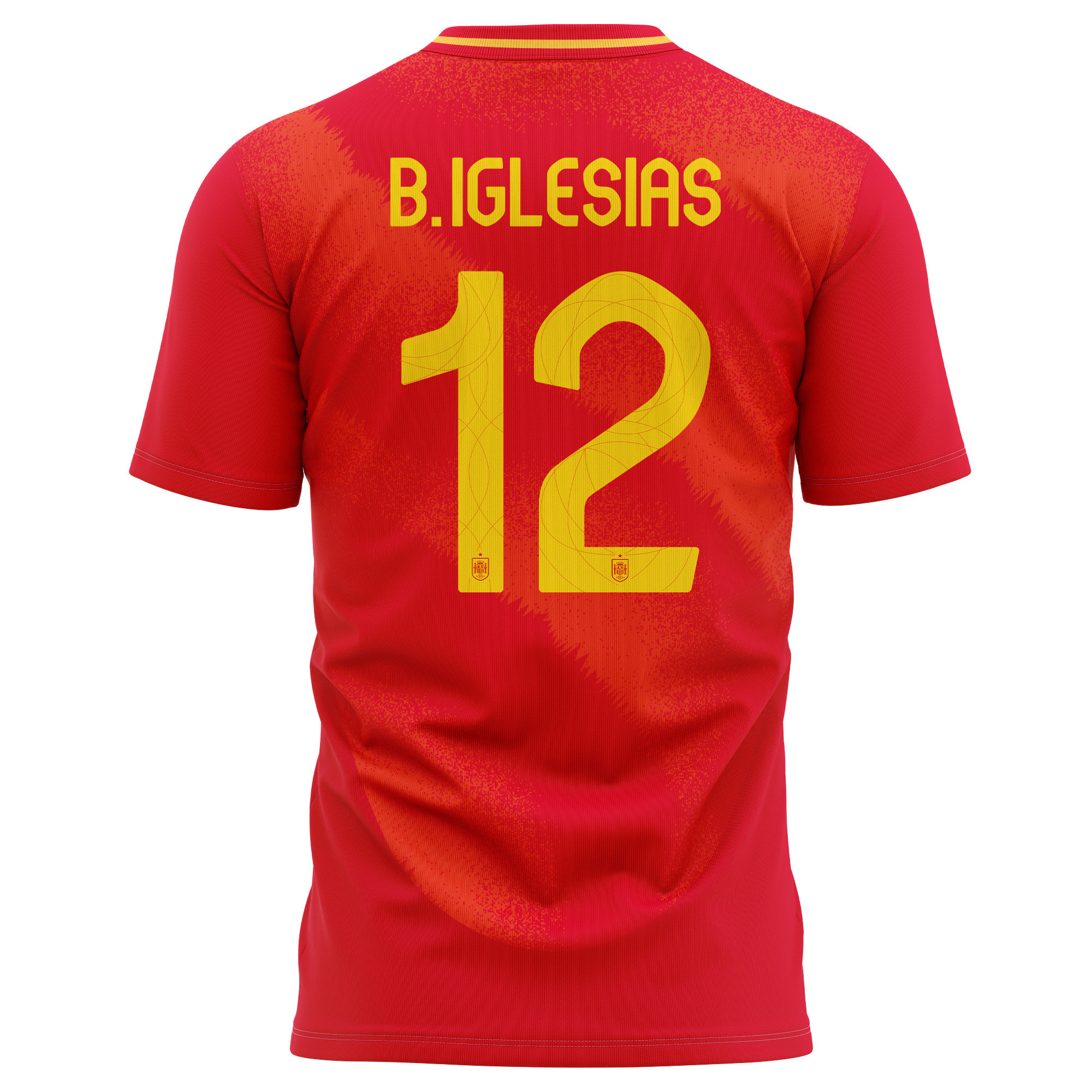 Borja Iglesias 12 Spain National Team 2024 Home Kits AOP T-shirt - Red
