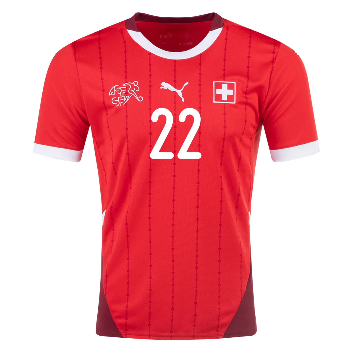 Dominik Schmid 22 Switzerland National Team 2024/25 Home Men Jersey - Red