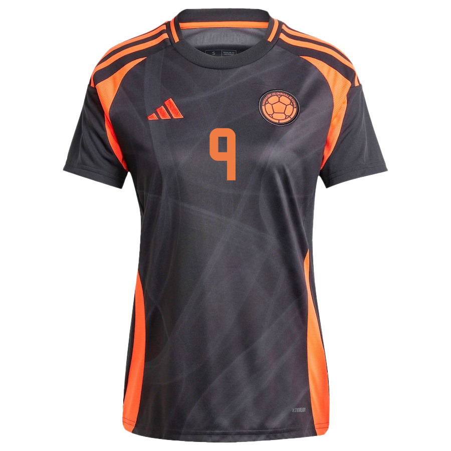 Jhon Córdoba 9 Colombia National Team 2024/25 Away Women Jersey - Black
