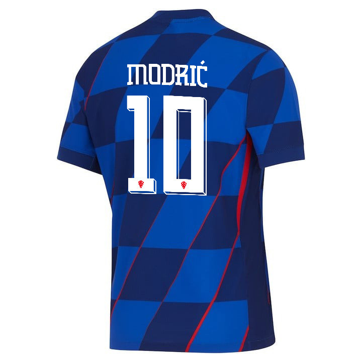 Luka Modrić 10 Croatia National Team 2024 Away Men Jersey - Blue