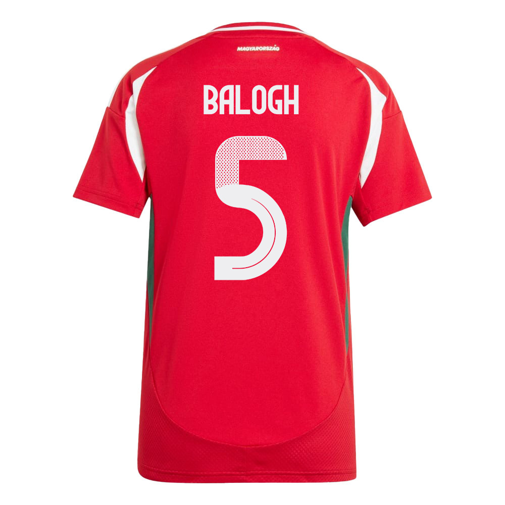 Botond Balogh 5 Hungary National Team 2024/25 Home WOMEN Jersey - Red