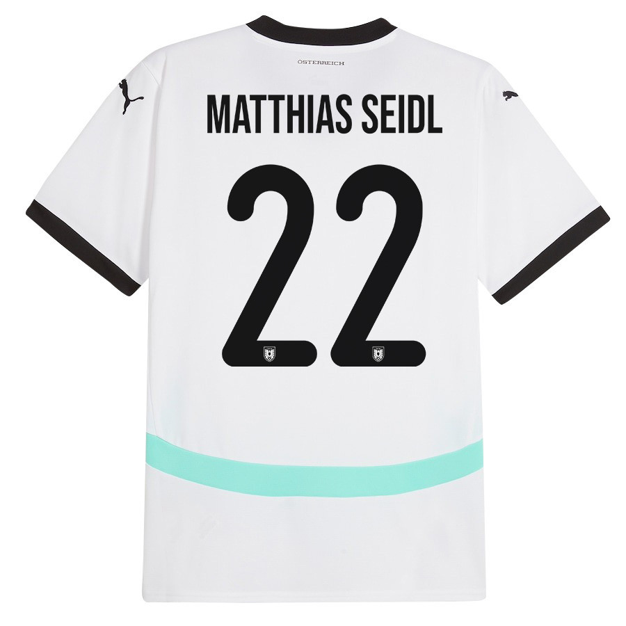 Matthias Seidl 22 Austria National Team 2024/25 Away Men Jersey - White