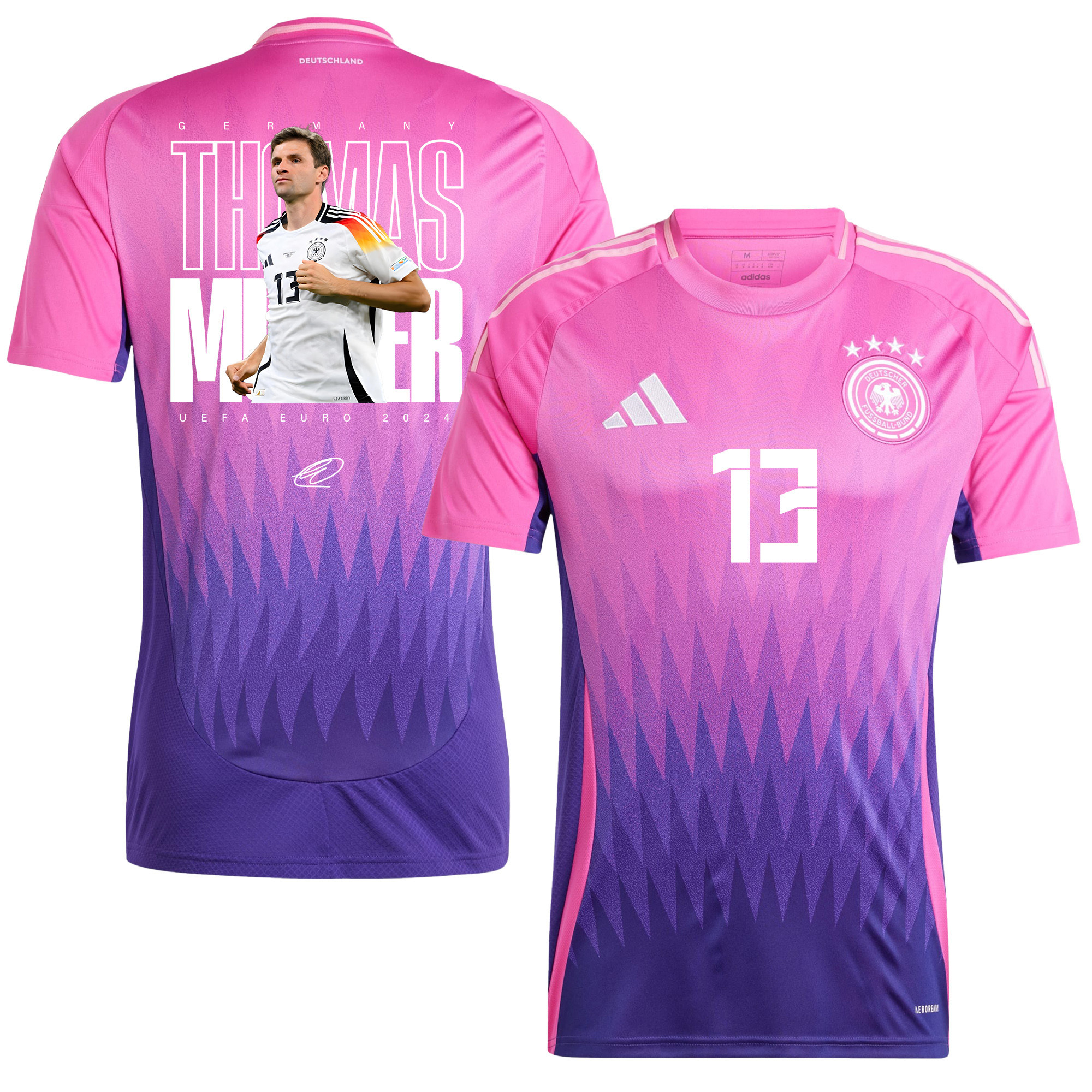Thomas Müller 13 Signed Iconic Germany National Team 2024 Away Men Jersey - Purple