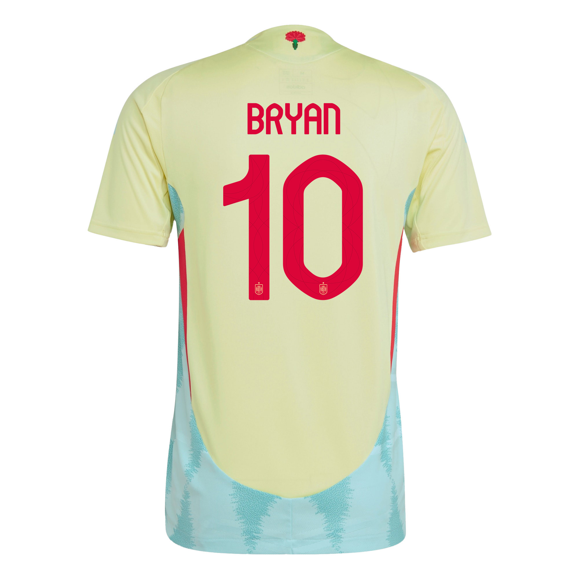 Bryan Zaragoza 10 Spain National Team 2024 Away Men Jersey - Yellow