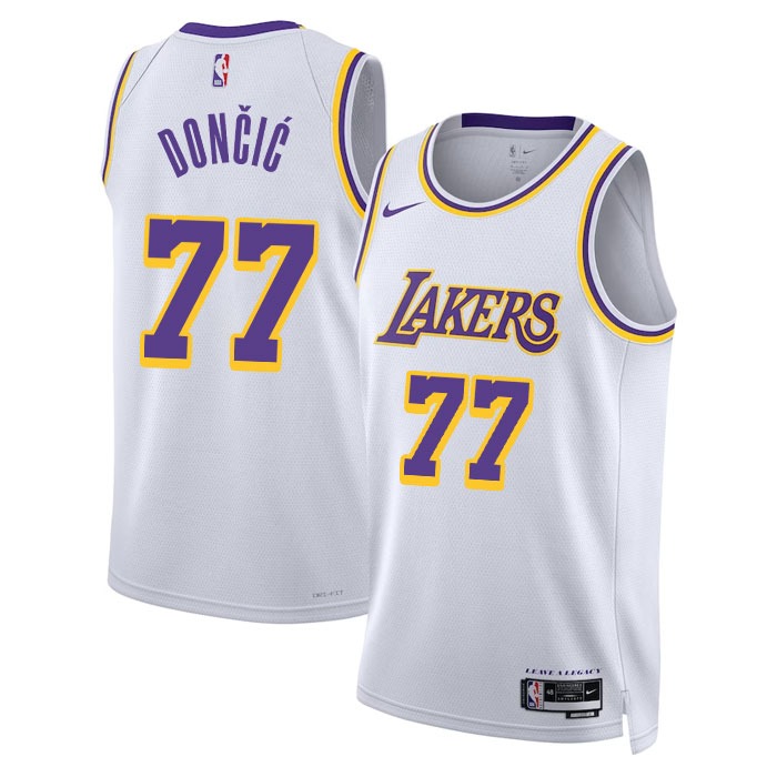 Men Los Angeles Lakers #77 Luka Dončić Basketball Jersey-2
