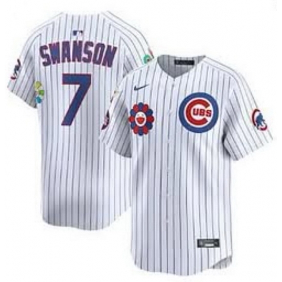 Chicago Cubs Dansby Swanson #7 White 2025 Tokyo Series Limited Stitched Baseball Jersey