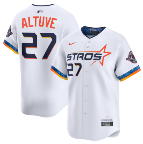 Houston Astros Jose Altuve White 2025 City Connect Limited Player Jersey