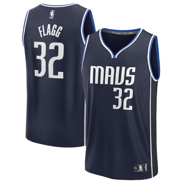 Dallas Mavericks Cooper Flagg Fanatics Navy 2025 Draft First Round Pick Fast Break Replica Jersey - Statement Edition