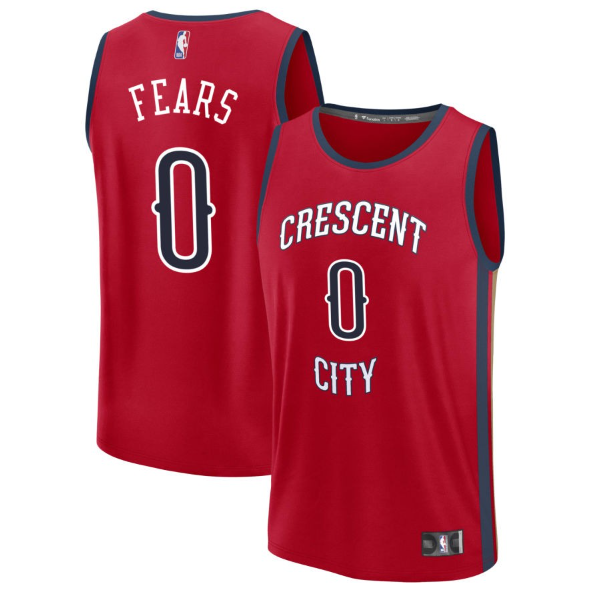 New Orleans Pelicans Jeremiah Fears Fanatics Red 2025 Draft First Round Pick Fast Break Replica Jersey - Icon Edition