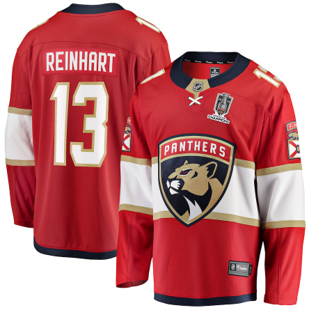 Florida Panthers Sam Reinhart Fanatics Red 2025 Stanley Cup Champions Breakaway Jersey