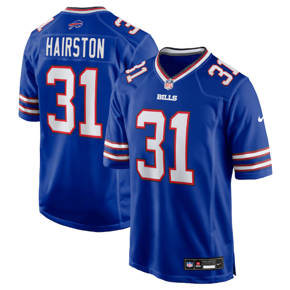 Men's Youth Women's Buffalo Bills Maxwell Hairston Royal 2025 Draft First Round Pick Game Jersey