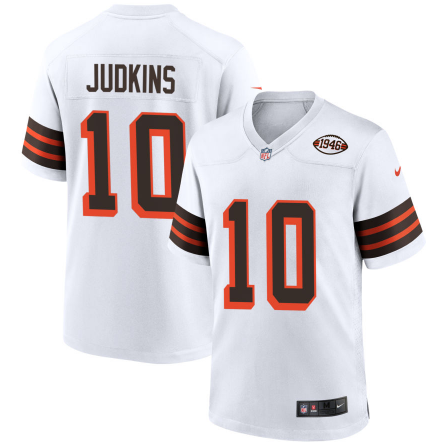 Men's Youth Women's Cleveland Browns Quinshon Judkins White 2025 NFL Draft 2nd Alternate Game Jersey