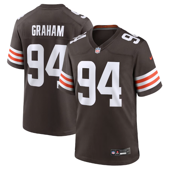 Men's Youth Women's Cleveland Browns Mason Graham Brown 2025 Draft First Round Pick Game Jersey