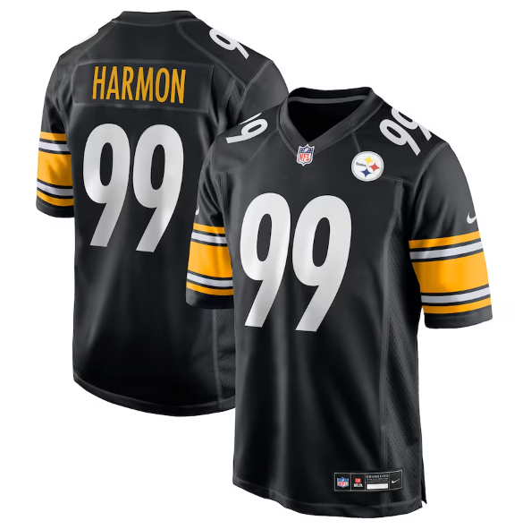 Men's Youth Women's Pittsburgh Steelers Derrick Harmon Black 2025 Draft First Round Pick Game Jersey