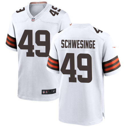 Men's Youth Women's Cleveland Browns Carson Schwesinger White 2025Draft Game Jersey