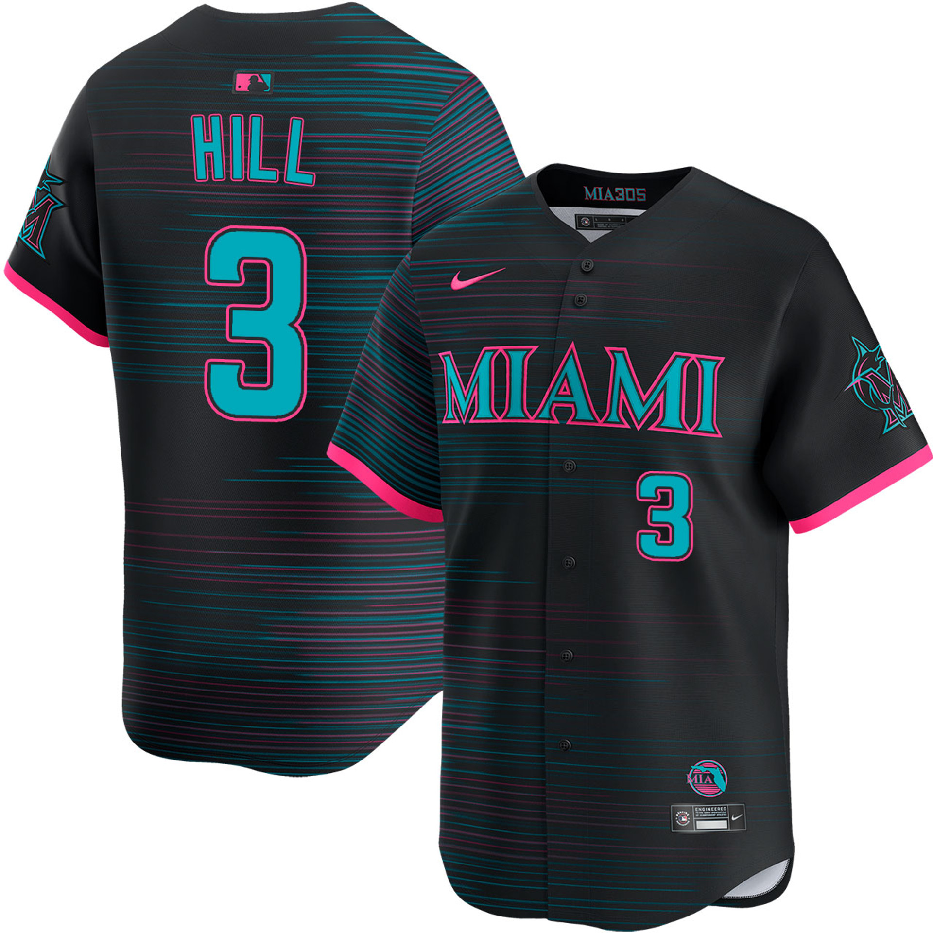 Derek Hill Miami Marlins City Connect 2.0 Limited Jersey