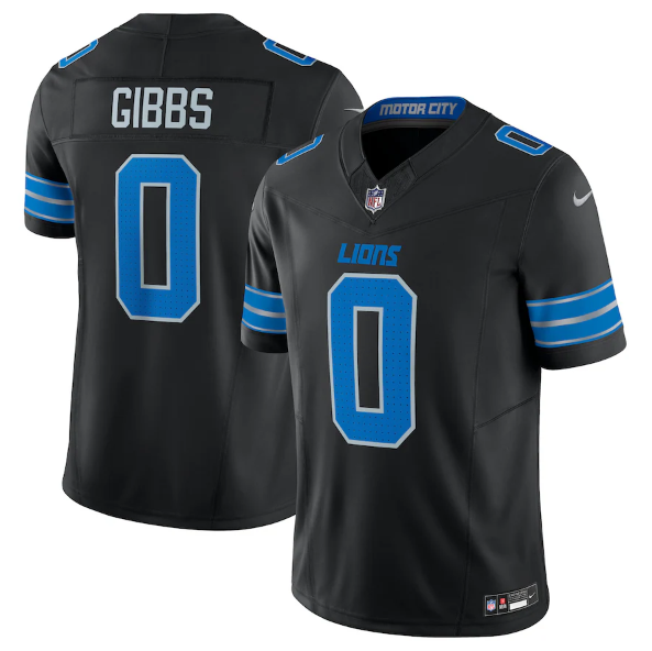 Detroit Lions Jahmyr Gibbs Black 2nd Alternate Vapor F.U.S.E. Limited Jersey