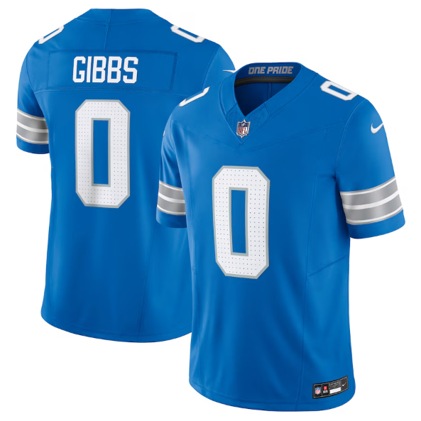 Detroit Lions Jahmyr Gibbs Nike Blue Vapor F.U.S.E. Limited Jersey