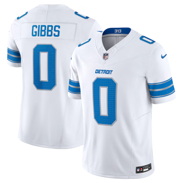 Detroit Lions Jahmyr Gibbs White Vapor F.U.S.E. Limited Jersey