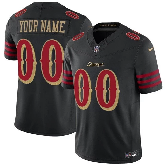 Custom 49ers Black 2025 F.U.S.E. “Rivalries” Vapor Limited Jersey