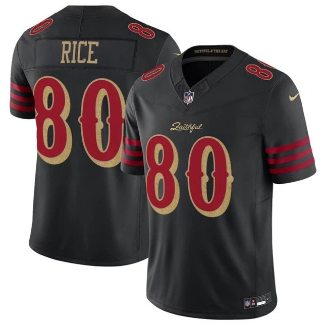 49ers Jerry Rice Black 2025 F.U.S.E. “Rivalries” Vapor Limited Jersey