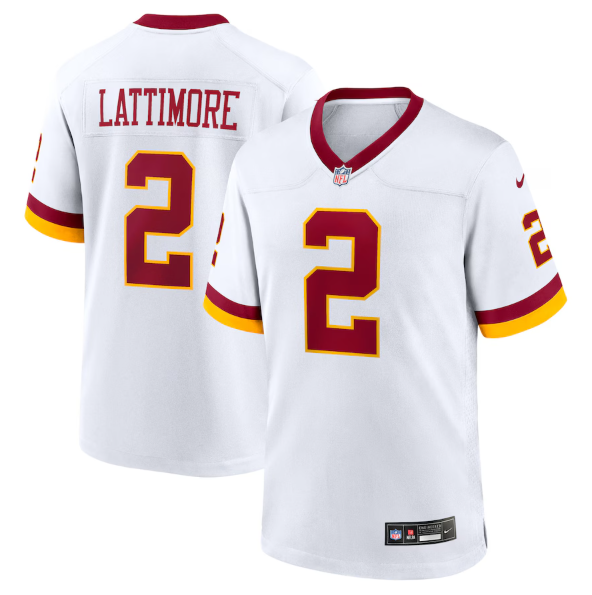 Washington Commanders #2 Marshon Lattimore White Super Bowl Era Jersey