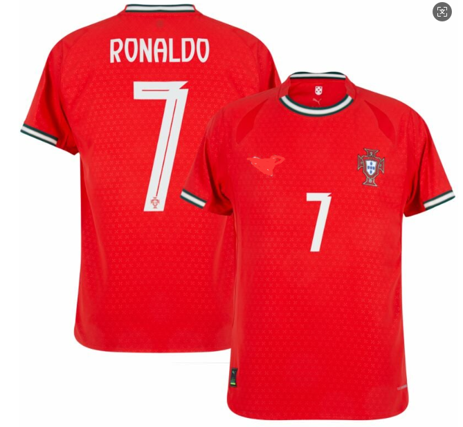 Youth Cristiano Ronaldo Red Portugal National Team 2025 Jersey