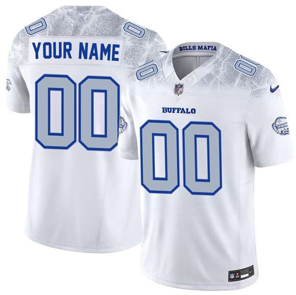 Buffalo Bills Active Player Custom White 2025 FUSE Rivalries Vapor Untouchable Limited Football Stitched Jersey
