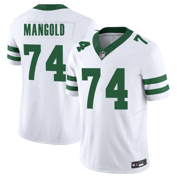 New York Jets #74 Nick Mangold White Limited Stitched Jersey