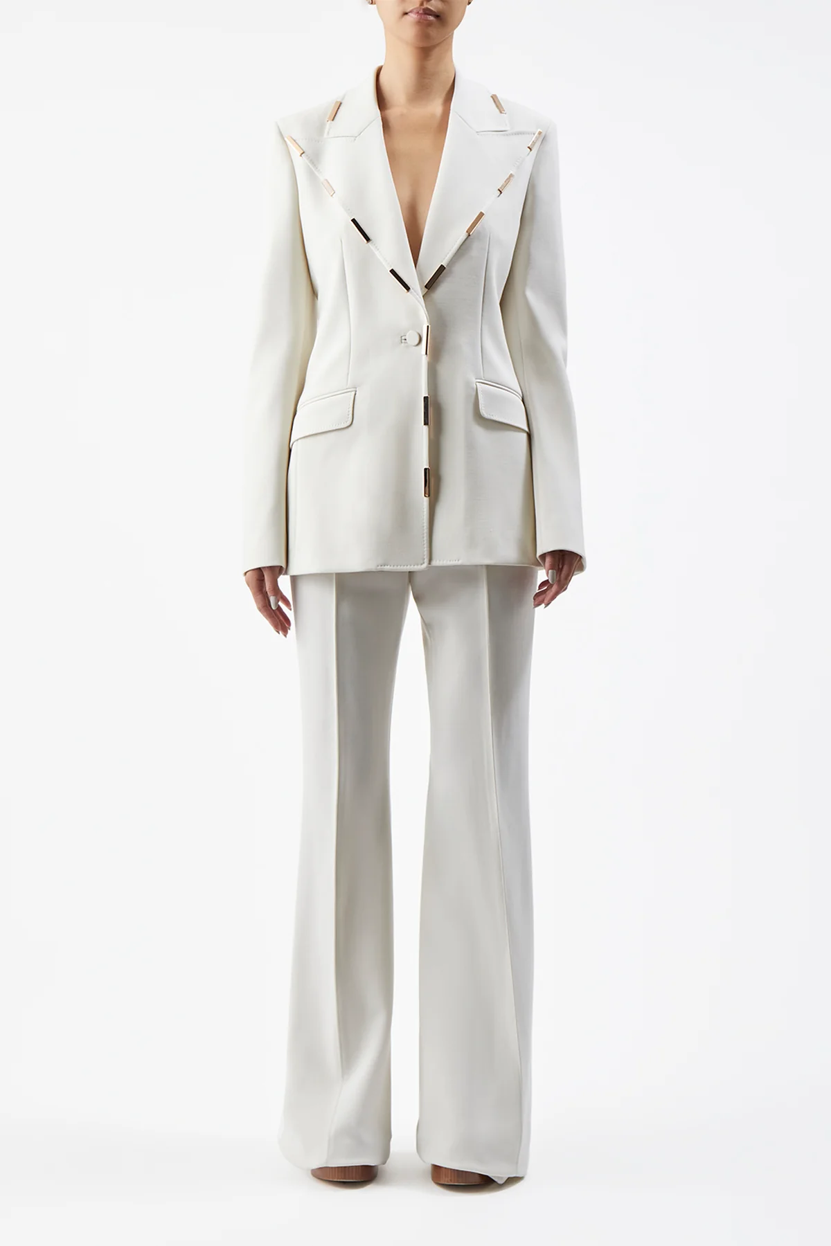 Rhein Flare Pant in Ivory Sportswear Wool