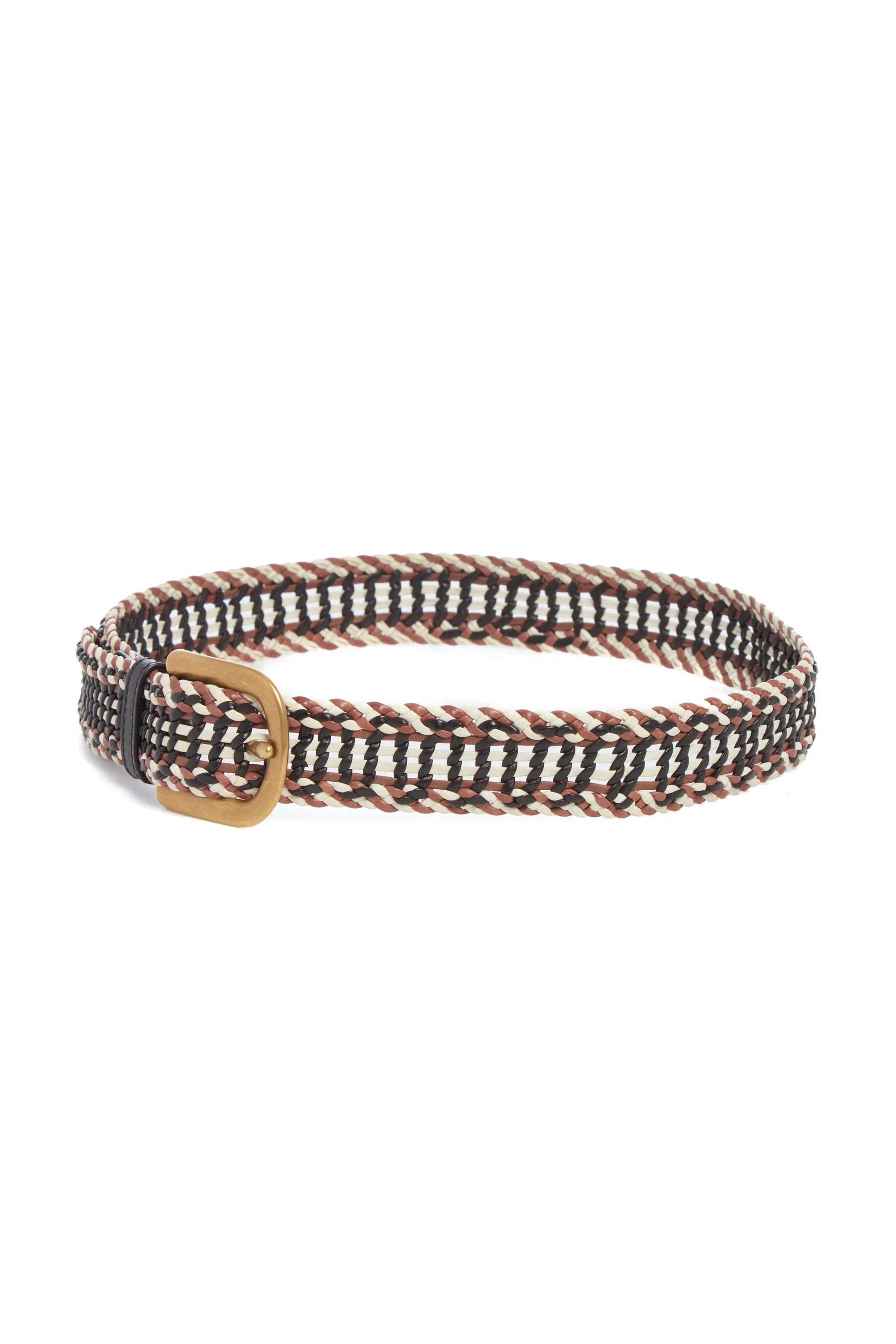 Sam Braided Belt in Cognac Multi Leather