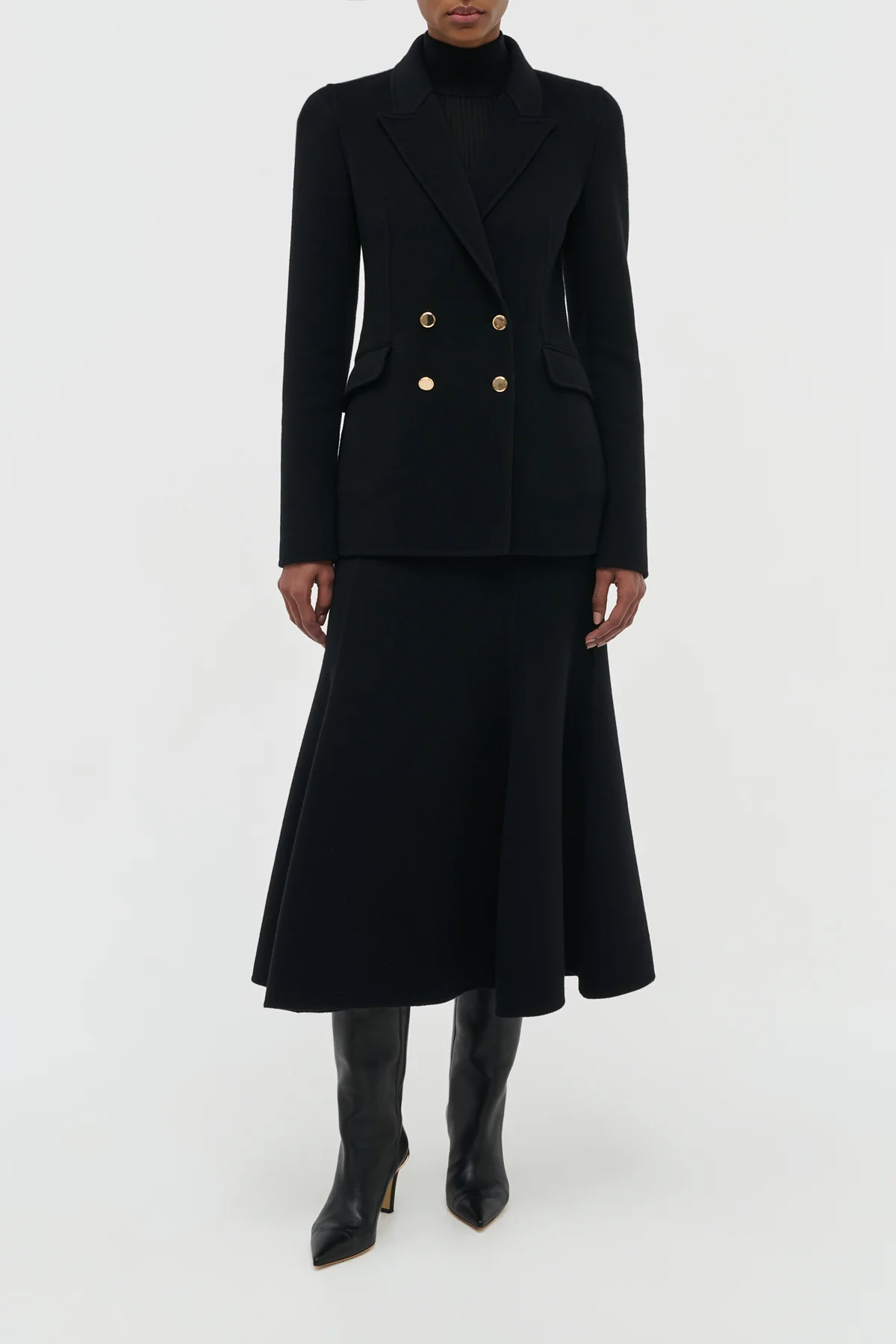 Lloyd Blazer in Black Double-face Recycled Cashmere