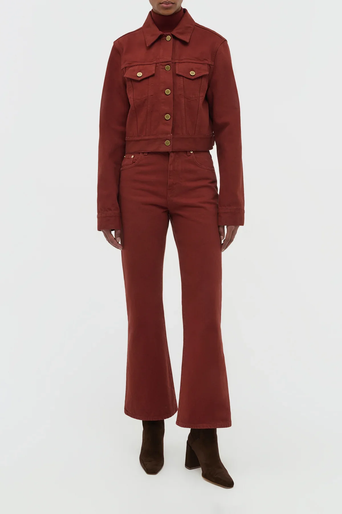 Bronte Jacket in Burnt Sienna Recycled Cotton Denim