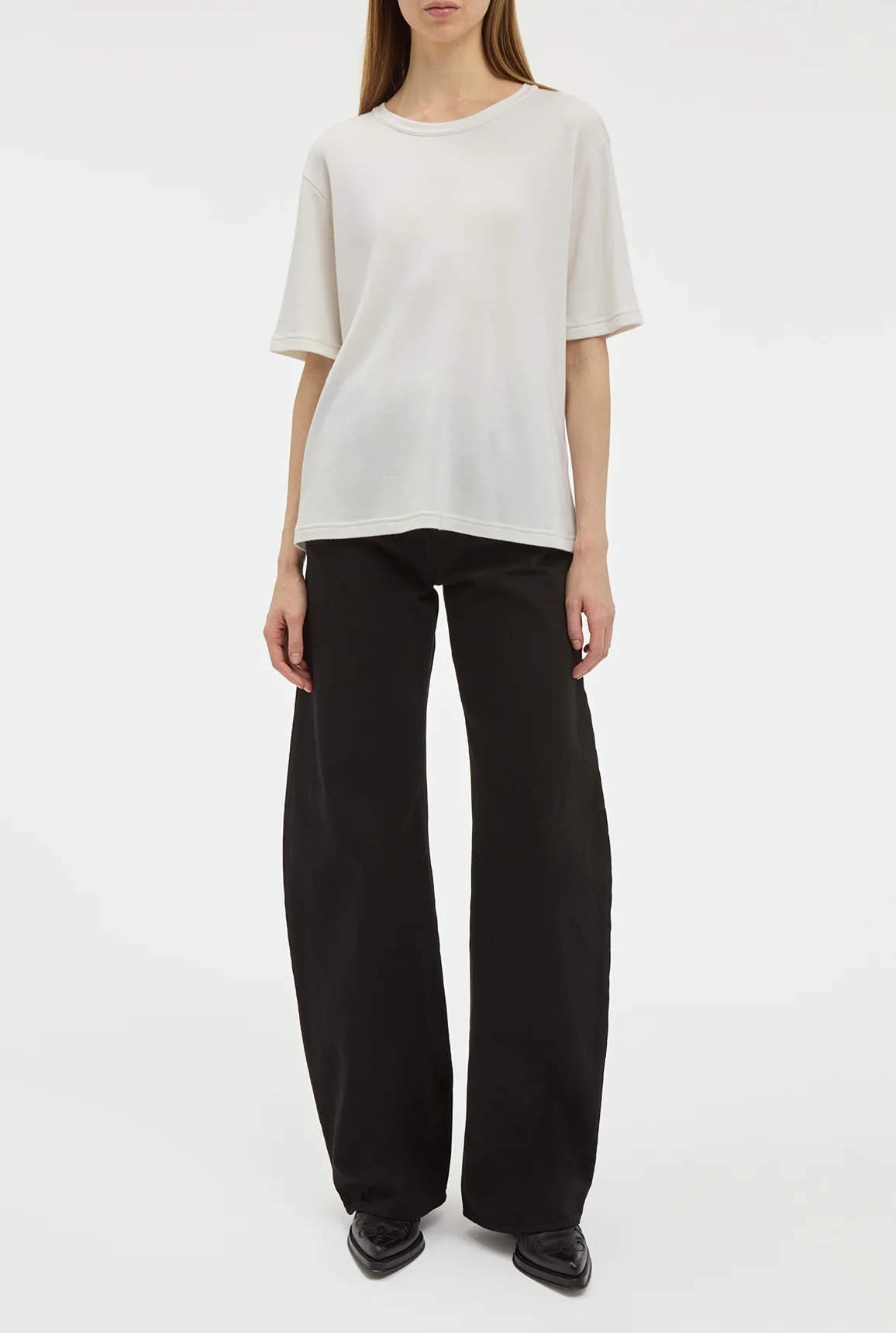 Kirby T-Shirt in Ivory Cashmere Jersey