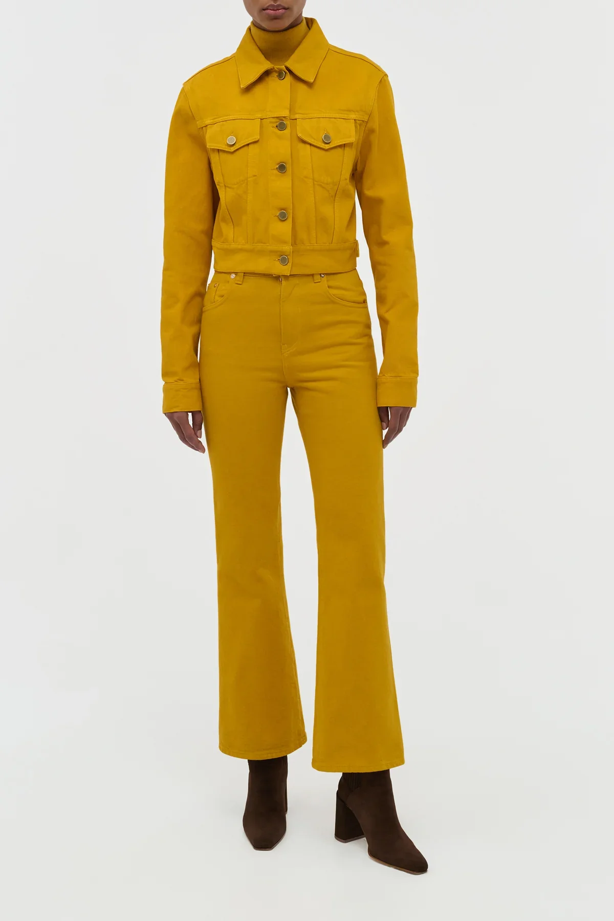 Bronte Jacket in Golden Birch Recycled Cotton Denim