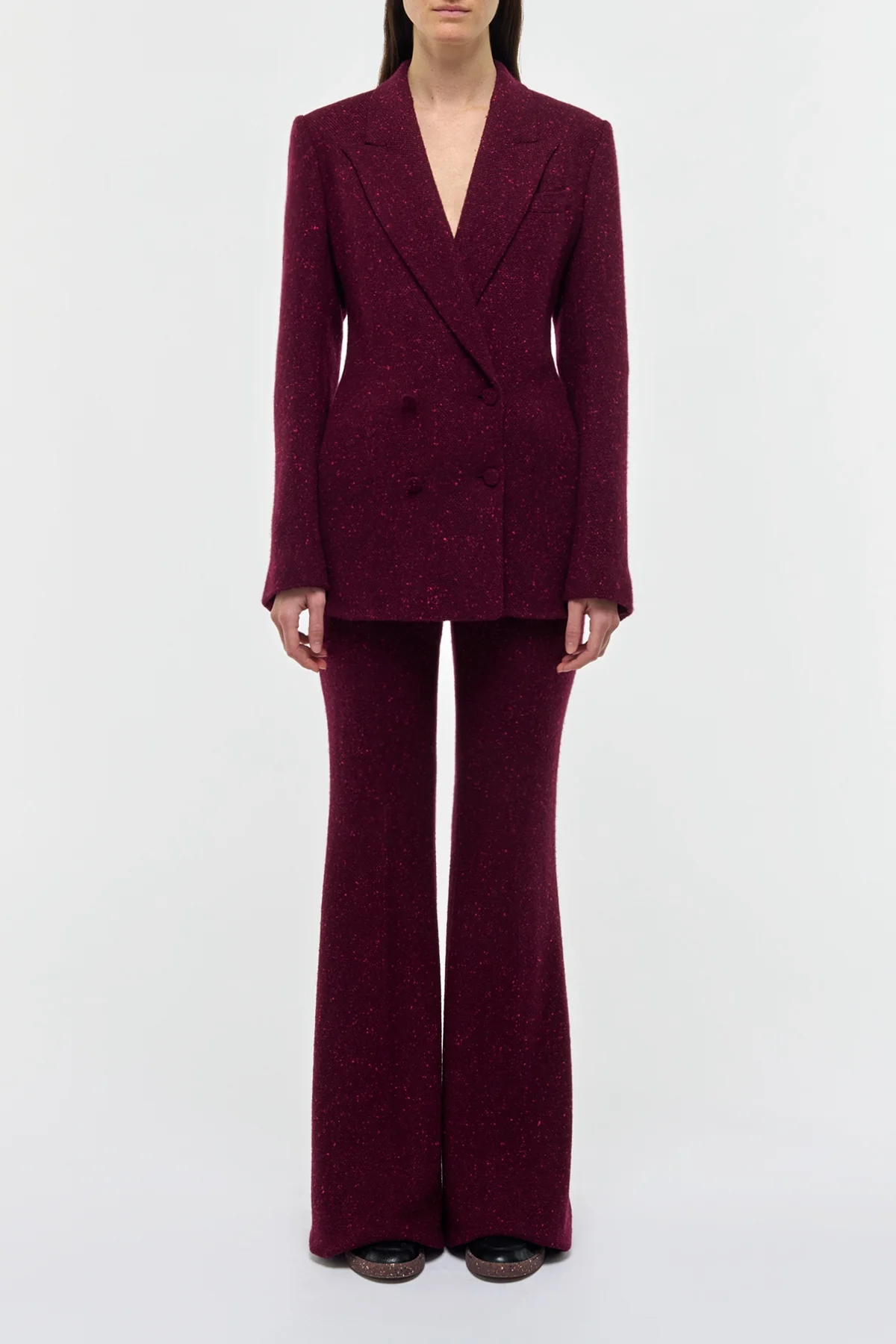 Elliot Blazer in Bordeaux Speckled Cashmere