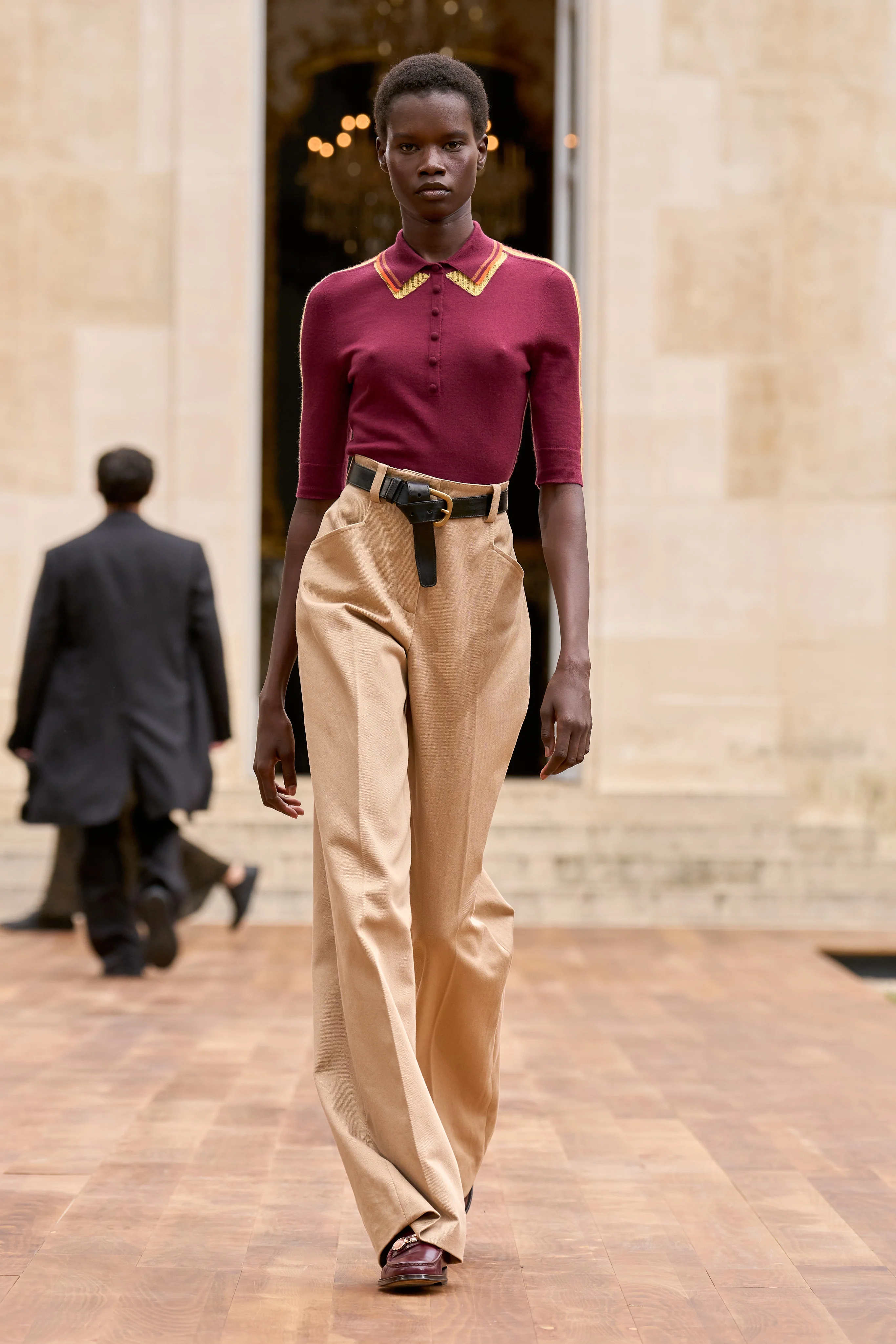 Norman Wide-leg Pant in Camel Sea Island Cotton Twill
