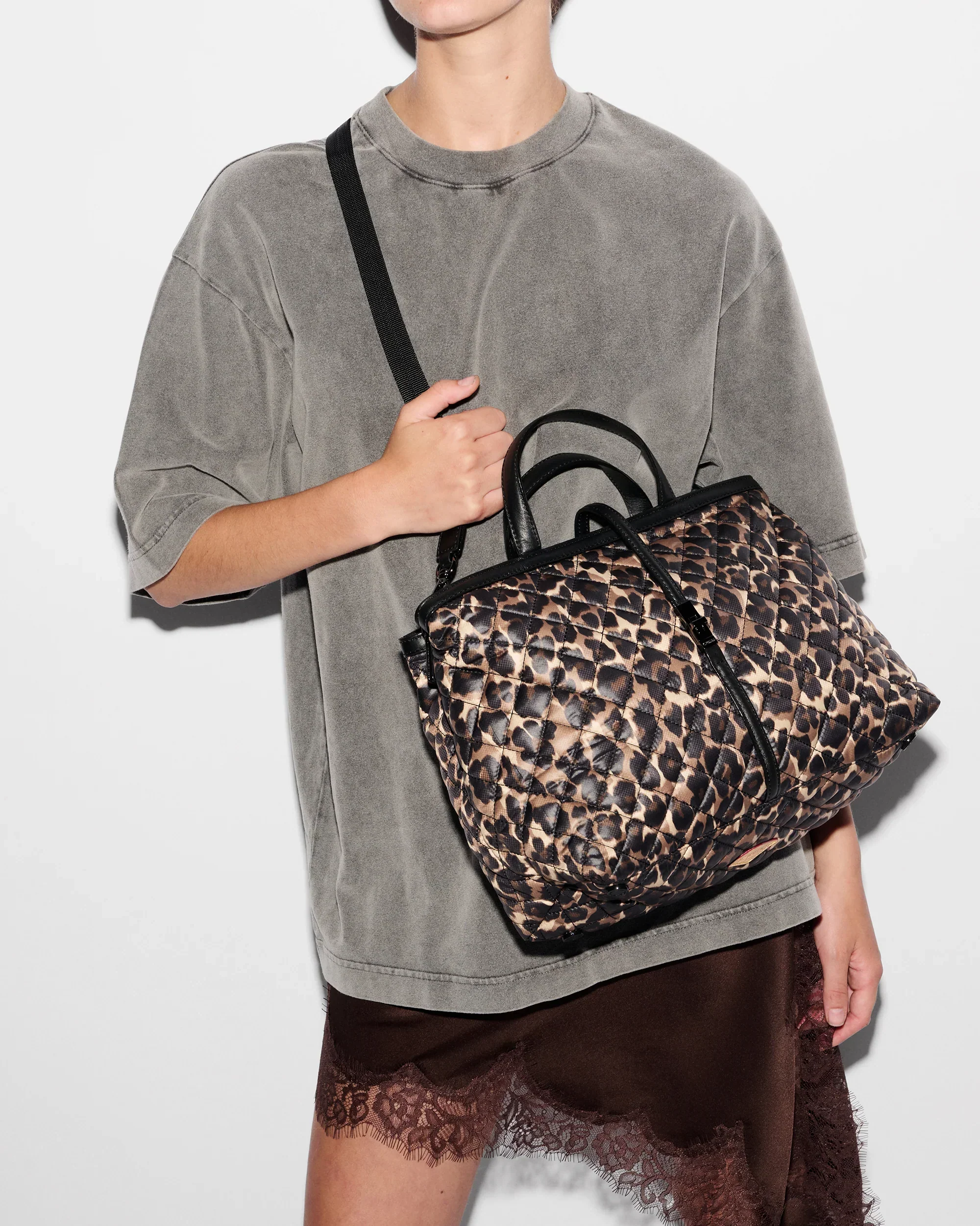 Leopard Medium Astor Top Handle