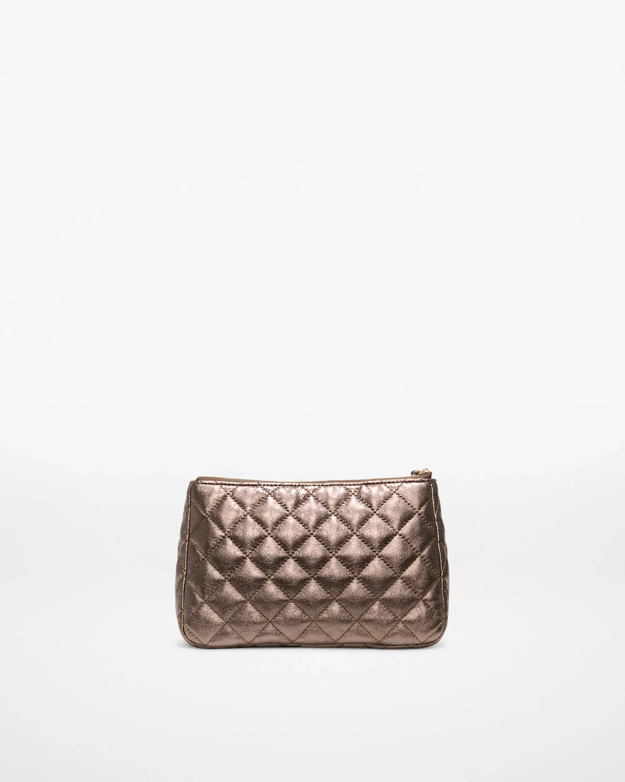 Espresso Metallic Leather Medium Luna Cosmetic