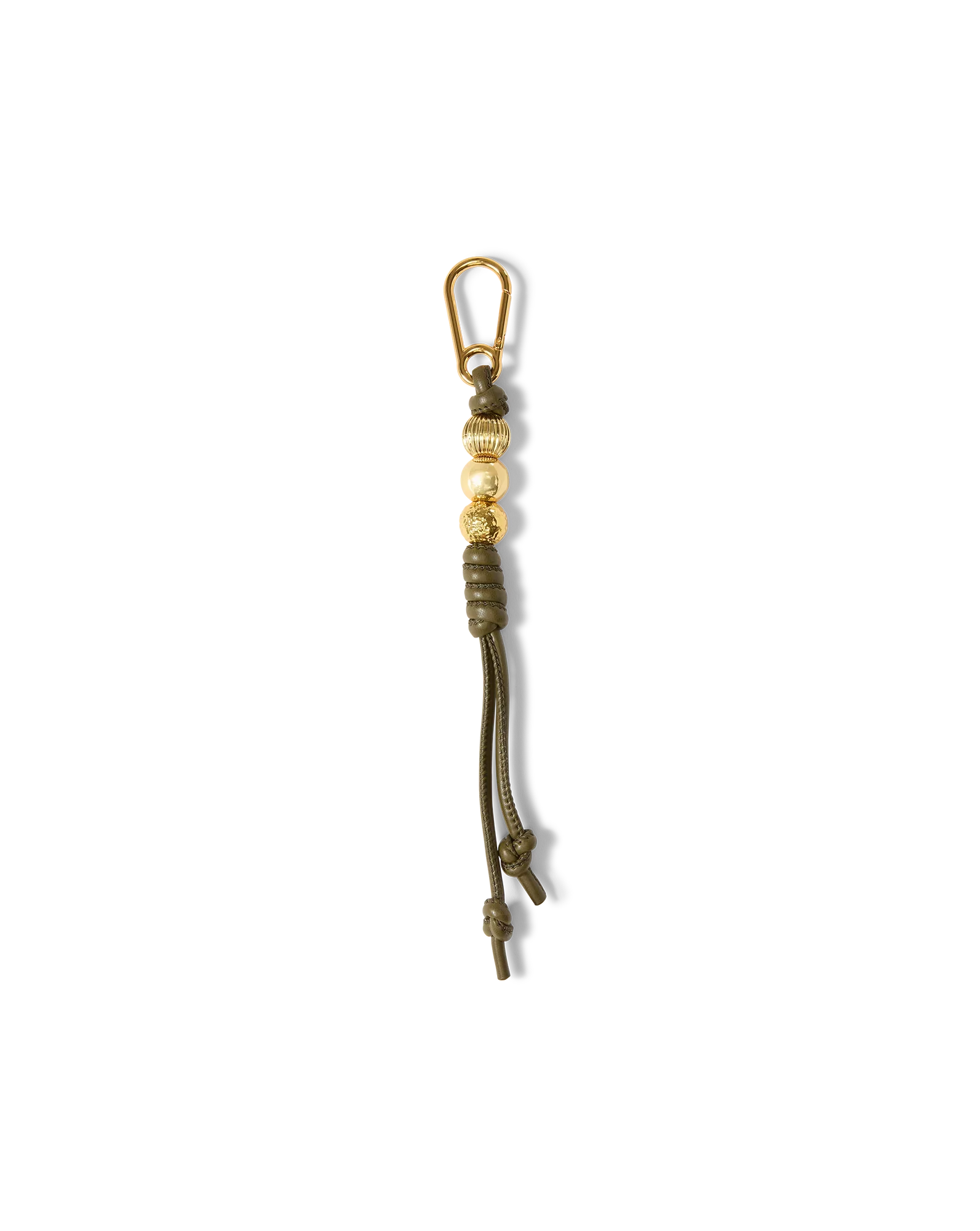 Vegan Leather Beaded Bag Charm