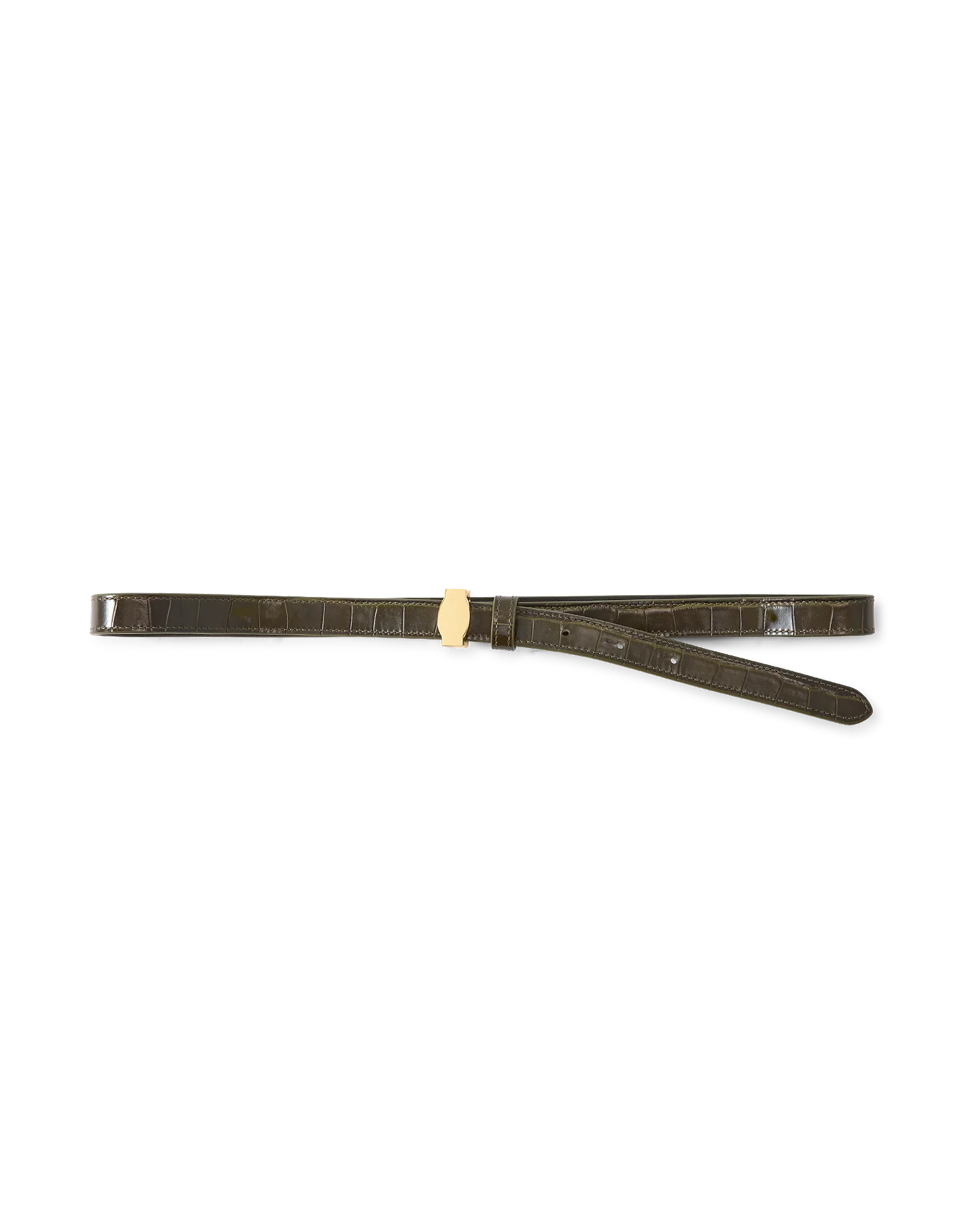 Dash Croc-Embossed Belt