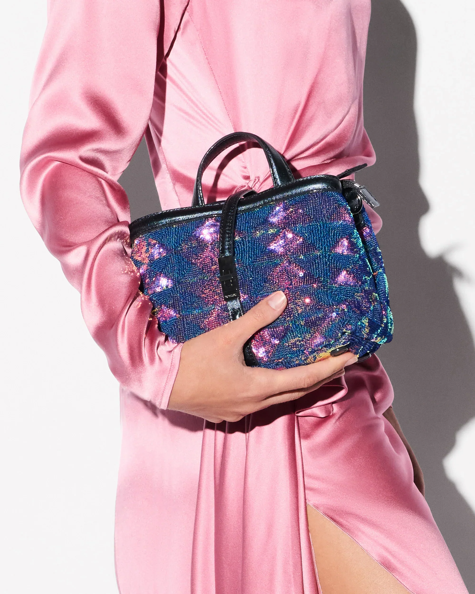 Aurora Sequin Mini Astor Top Handle