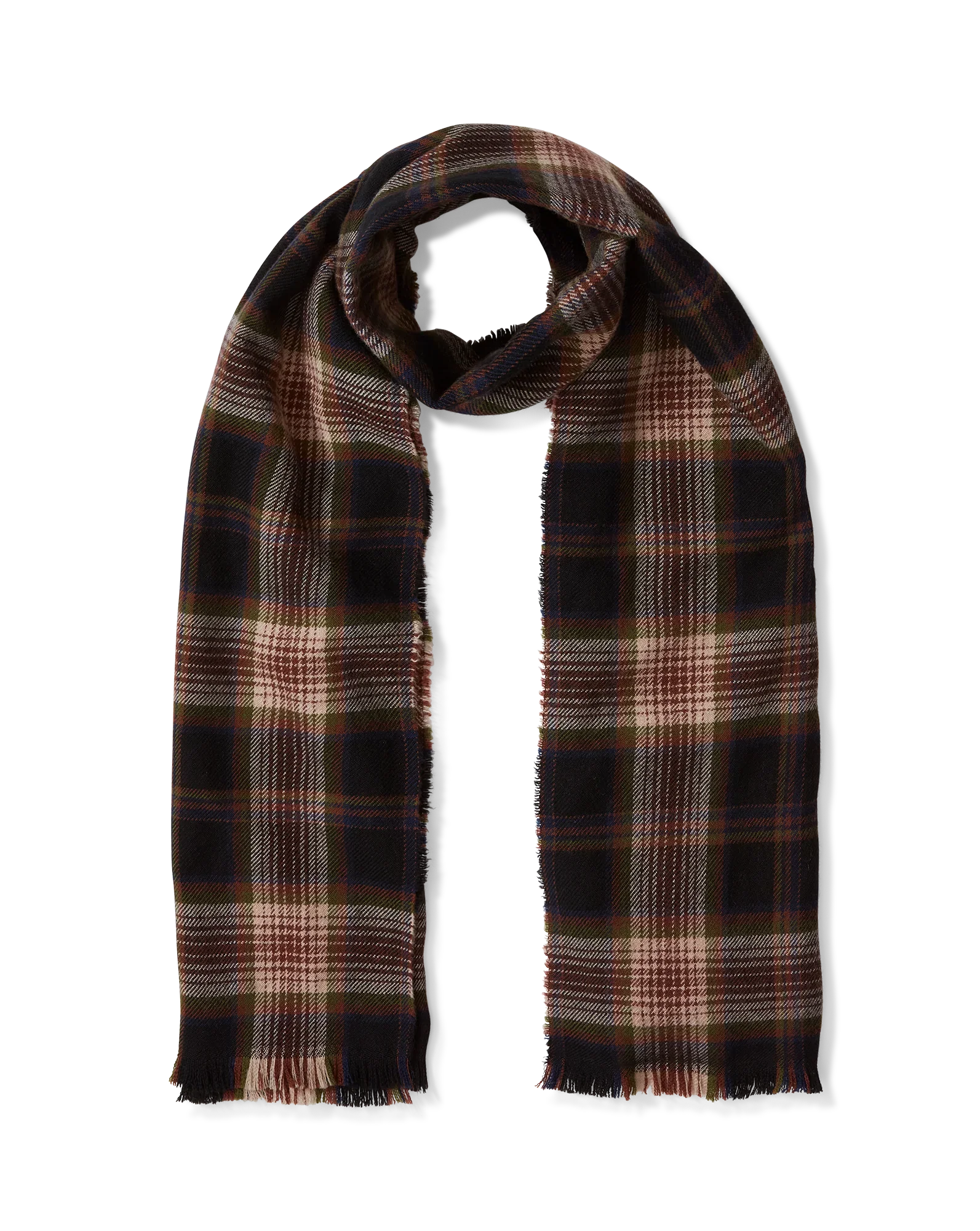 Plaid Wool Scarf