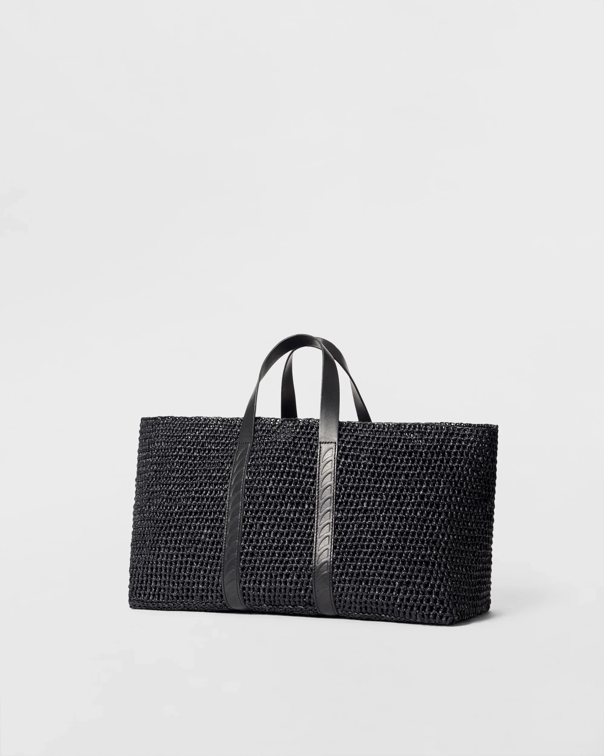 Dezso Black Crochet Finn Crochet Tote